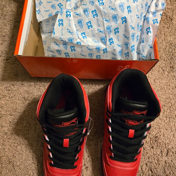 Patrick Ewing Rebound Orion (Non-Strap) Sneakers Red/Black 8.5MENS BRAND NEW - Picture 3 of 6